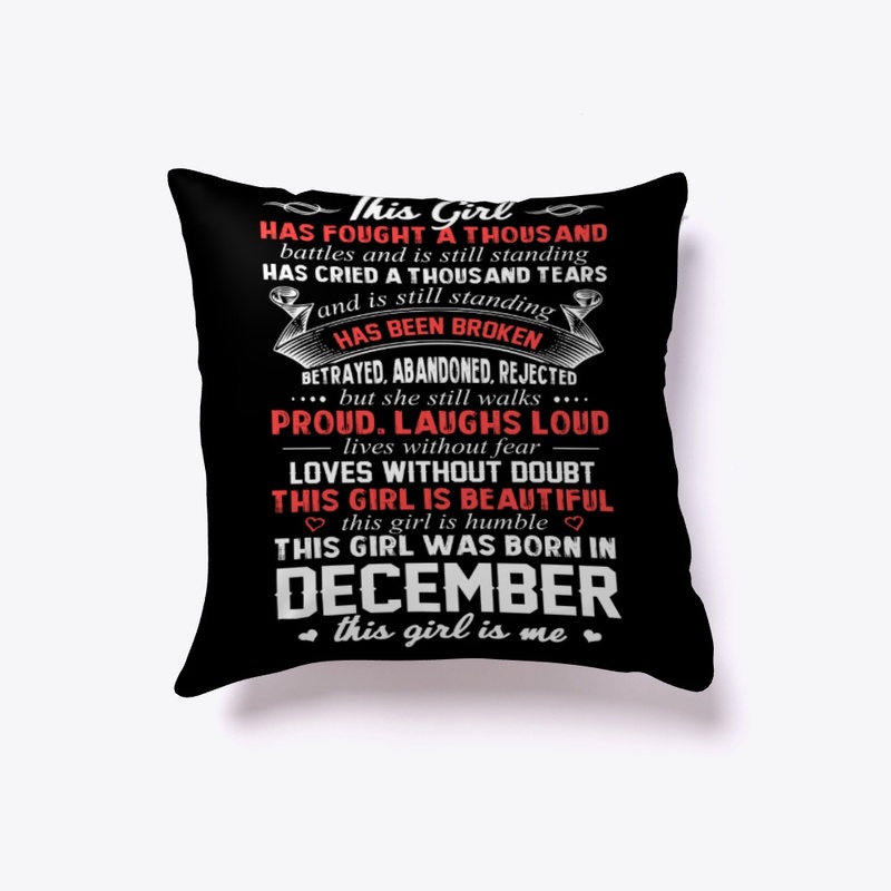 This Girl Was Born In December Birthday