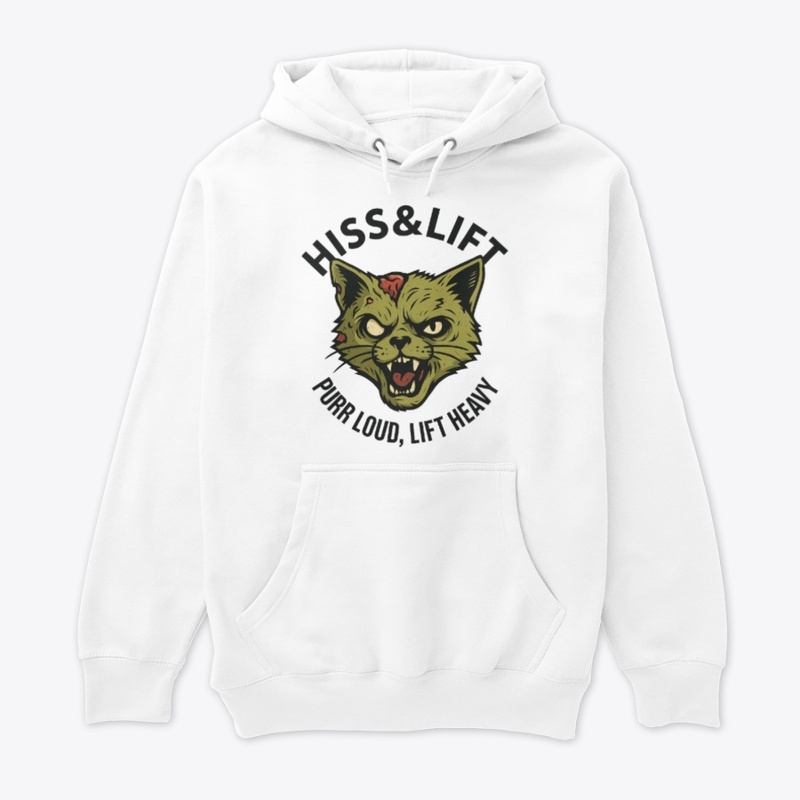 Hiss & Lift: Zombie Cat Lift Heavy Tee
