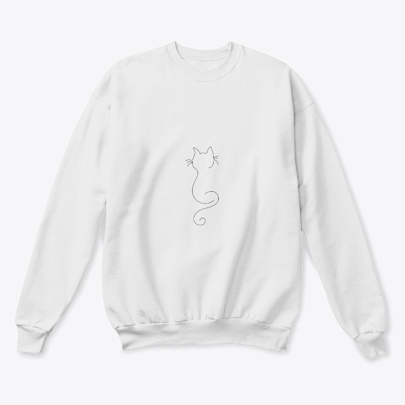 Cute cat line art t shirt