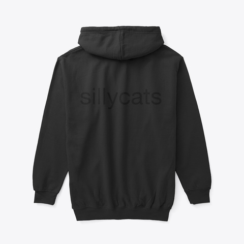Silly Cat Merch Shop Black T-Shirt Back