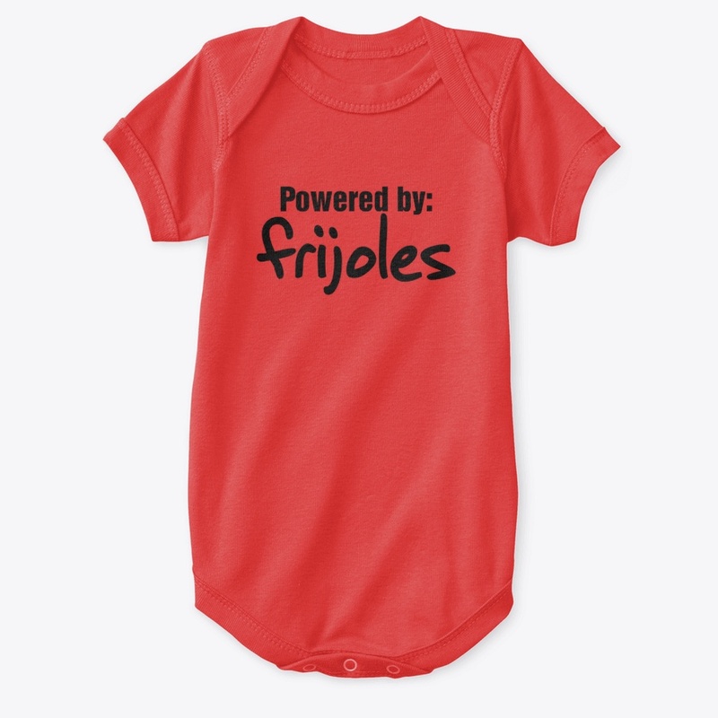 Powered by frijoles Shirt Funny frijoles