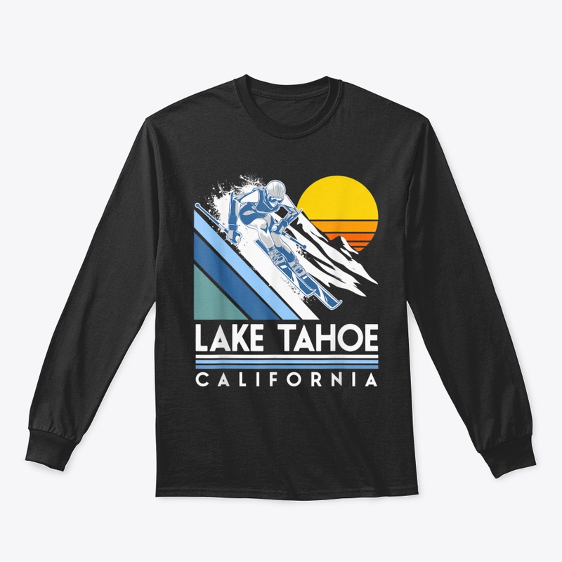Lake Tahoe California Retro Ski T Shirt