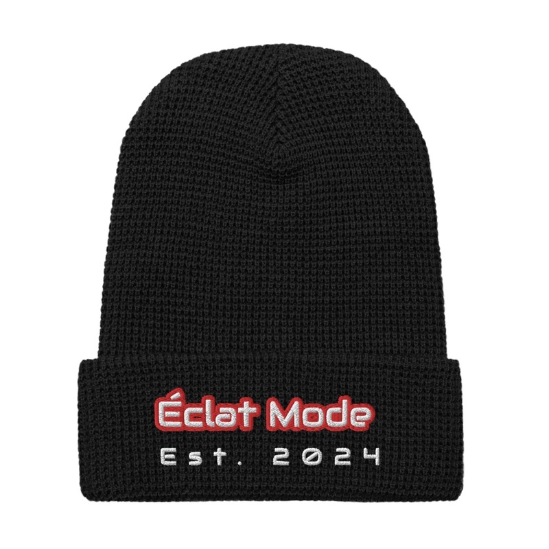 A waffle beanie hat by Éclat Mode