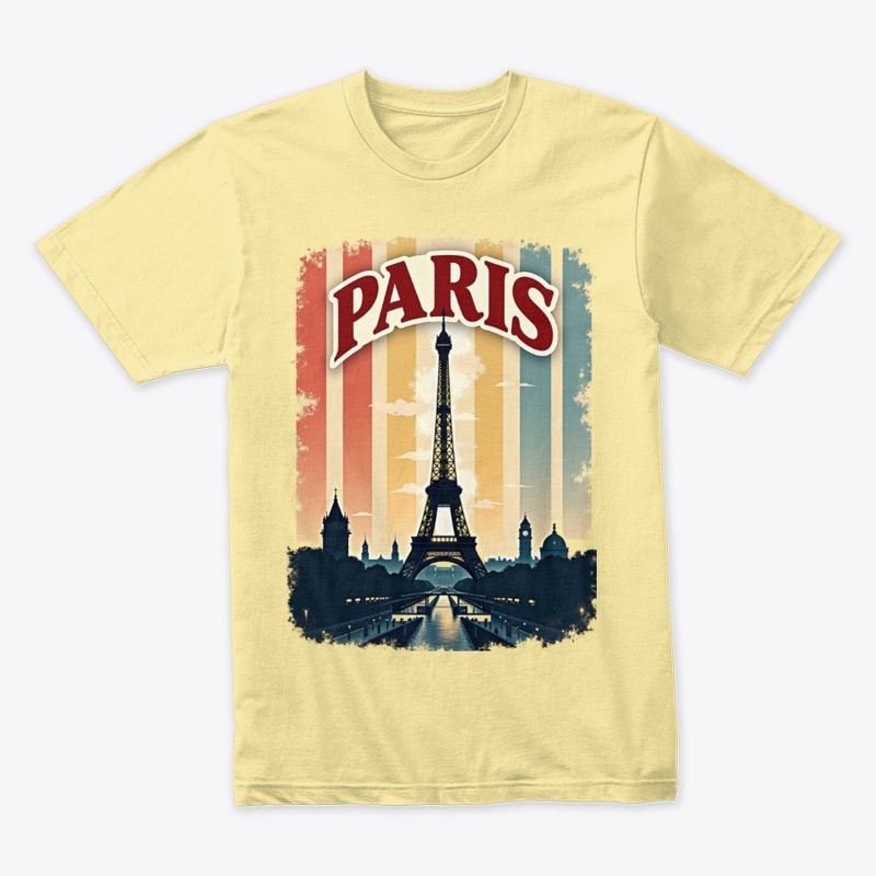 Retro Paris Eiffel Tower 