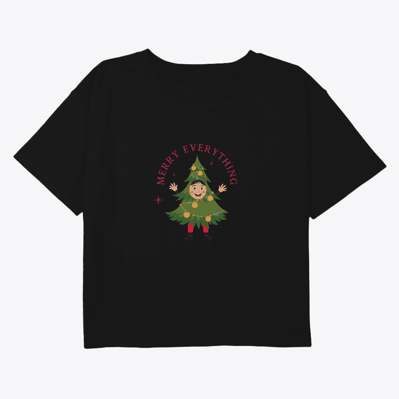 A Cute Merry Christmas T-Shirt Design