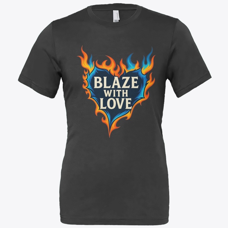 Blaze With Love – Flaming Heart Print