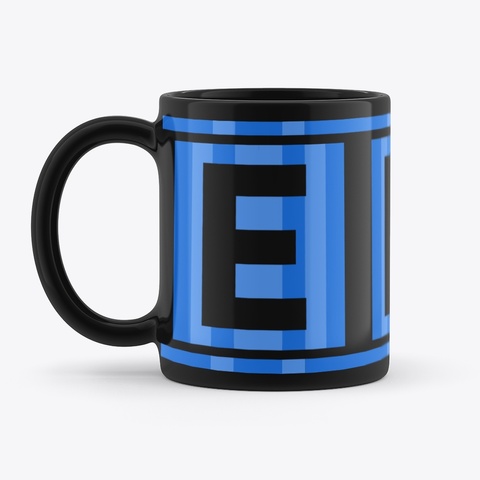 E Tank Coffee Mug Black Kaos Front