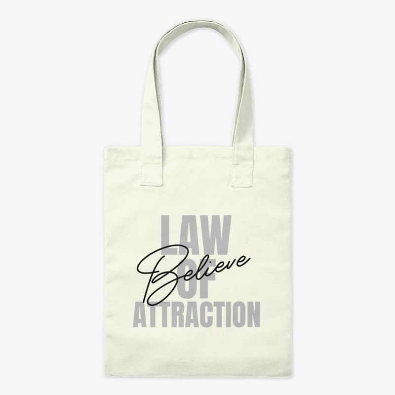 Believe Law Attraction Grocery Tote Bag