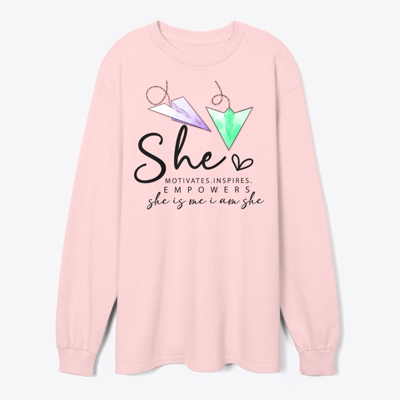  Empowered She Origami Quote Tee