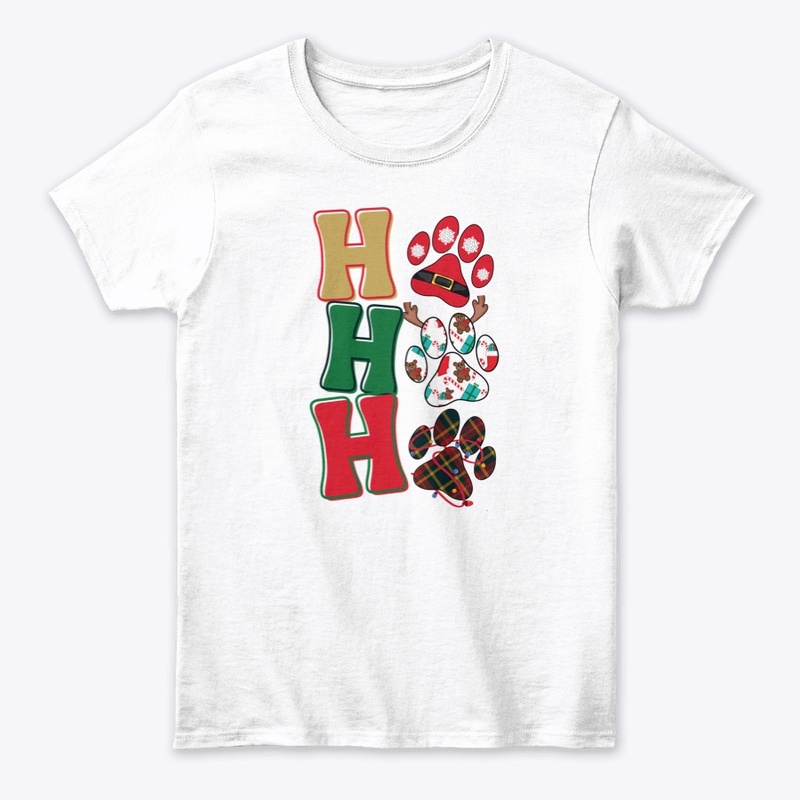 HO HO HO Dog Paw Christmas 