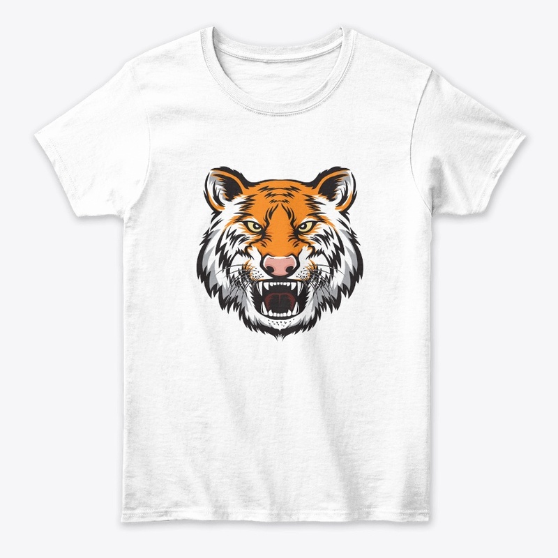 Tiger head roar design 