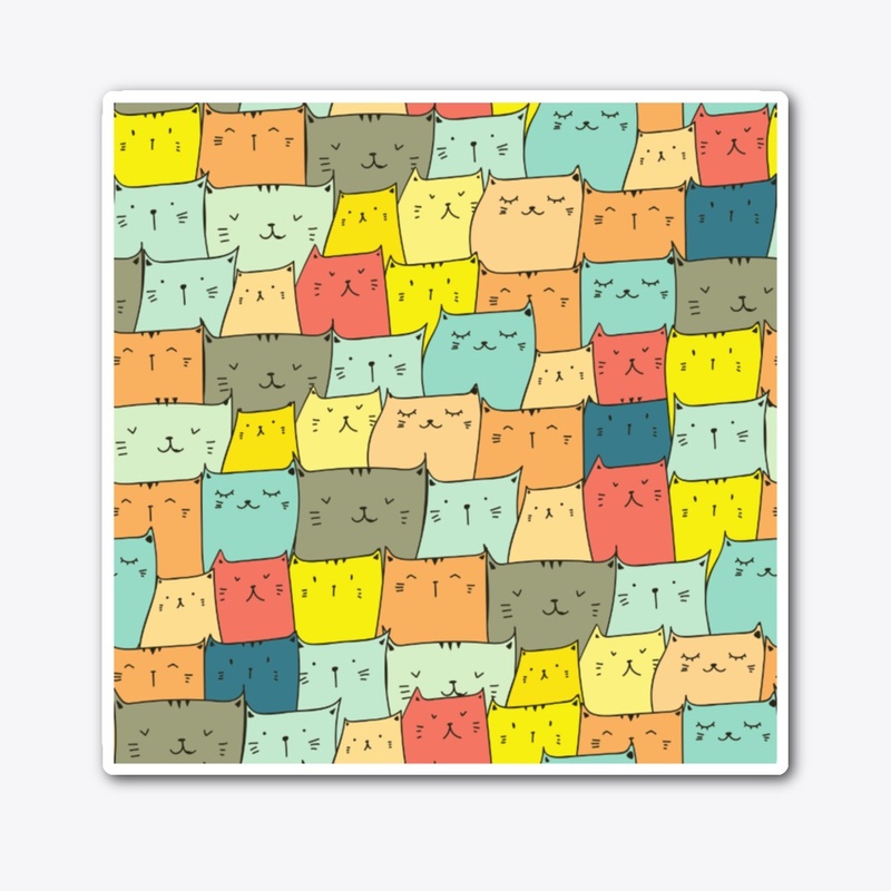 Colorful Cute Cats Design