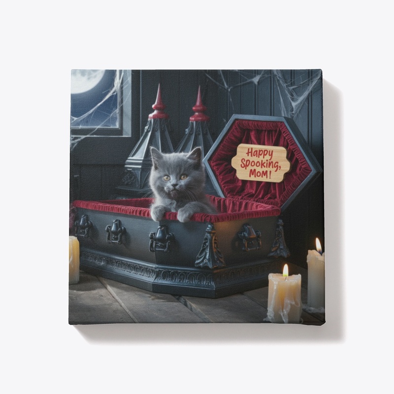 Happy Spooking, Mom! Halloween Cat Art