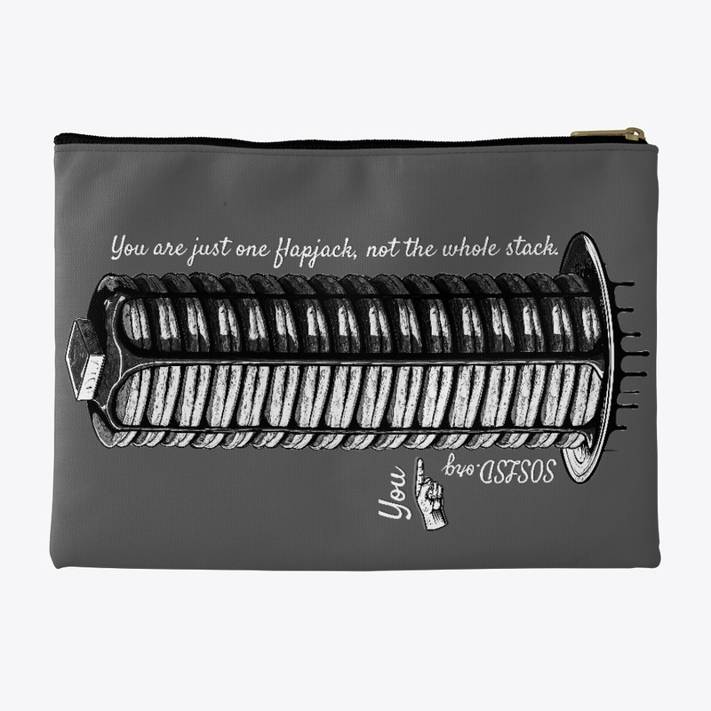 Flapjack Stack pouch in monochromatic