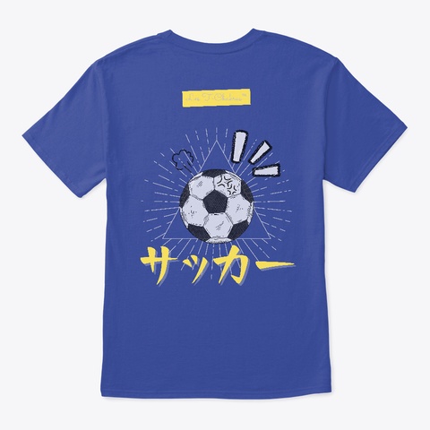 Sport France Football Manga Deep Royal T-Shirt Back