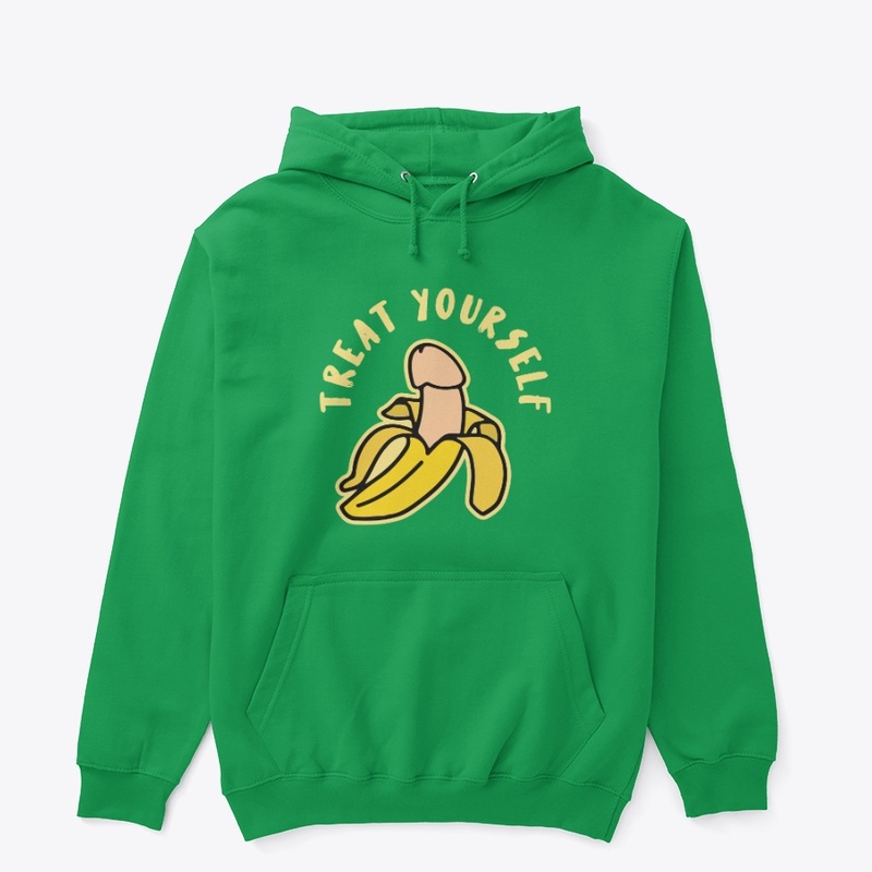 Unisex-Treat Yourself Banana Cock Hoodie