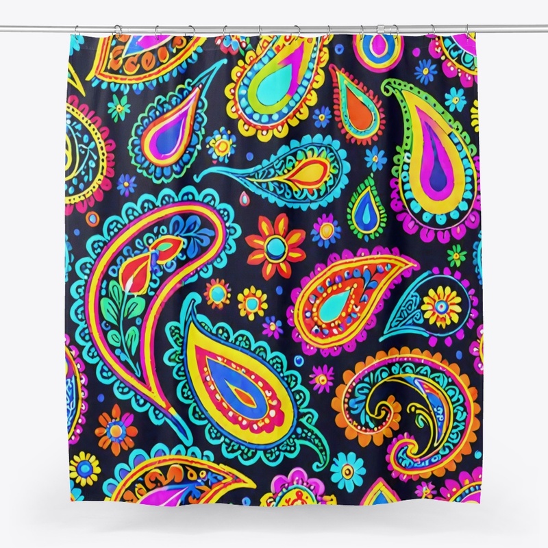 Neon Paisley All-Over Print