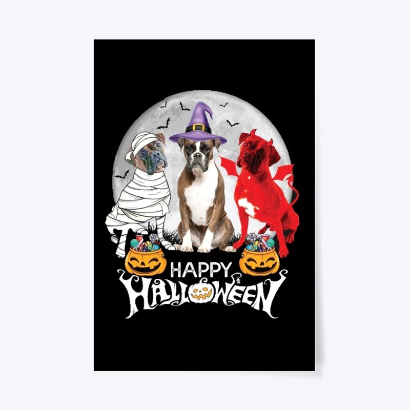 Happy Halloween - Three Boxer Dog Shirt