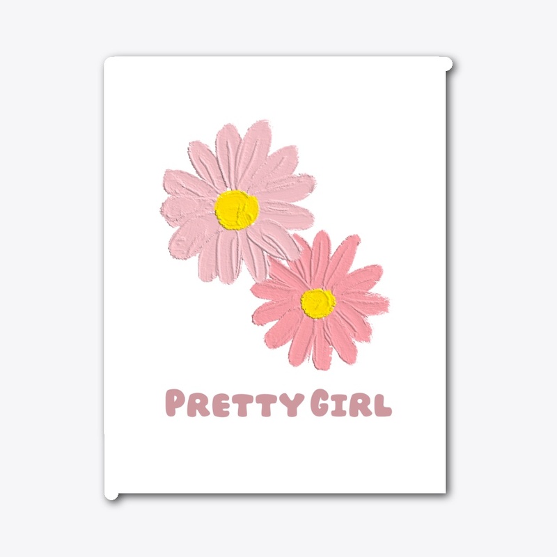 PRETTY GIRL FLOWER PRINTED DESIGN.