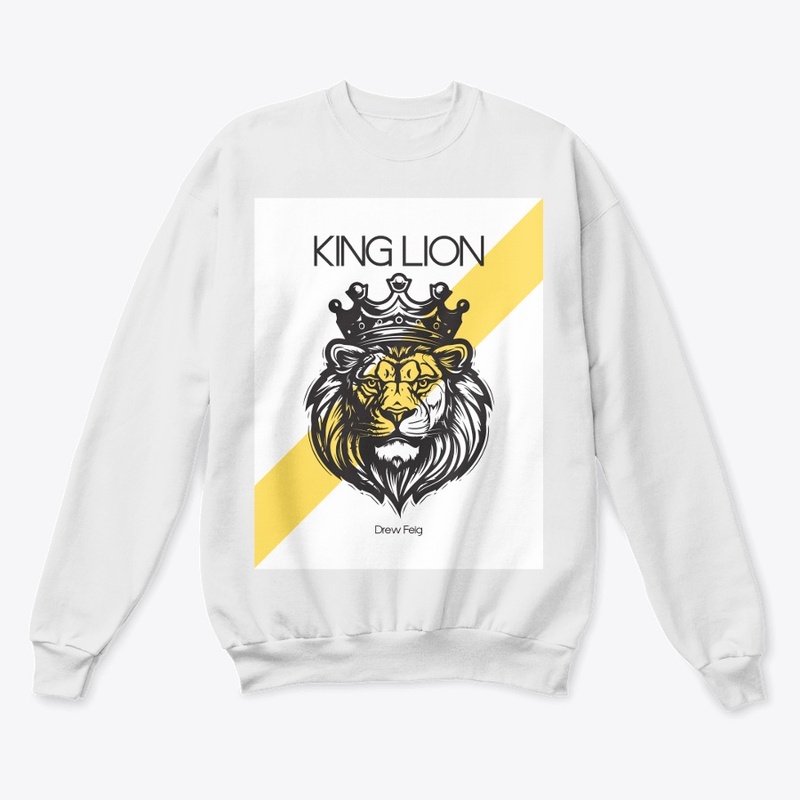 Black Yellow Lion Illustrative Personal 