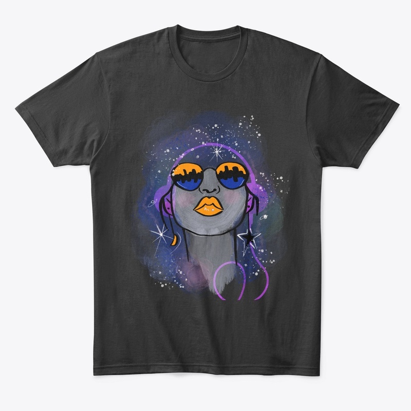 girl with headphones magic design