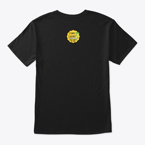 I'd Rather Be In Cancun Black T-Shirt Back