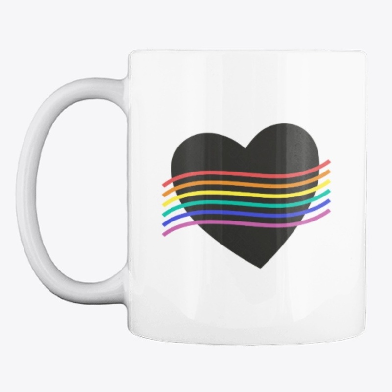 Pride Flag with Heart Rainbow