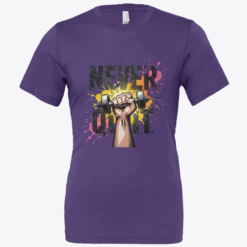 Never Quit – Dynamic Dumbbell T-Shirt