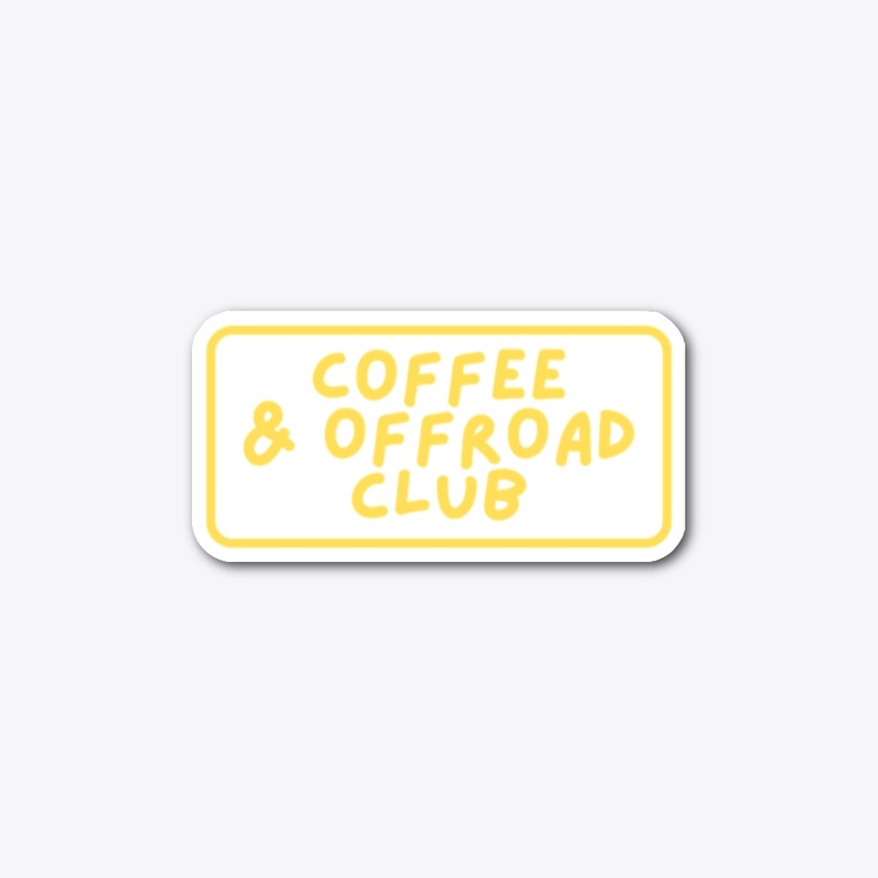 Coffee and Off-Road Club Sticker