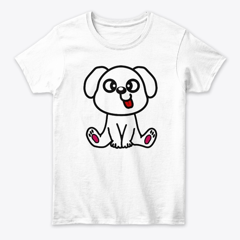 T-shirt with a cute cartoon dog design