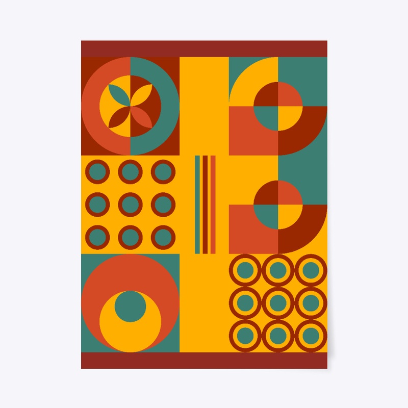 Tribal geometric design yellow