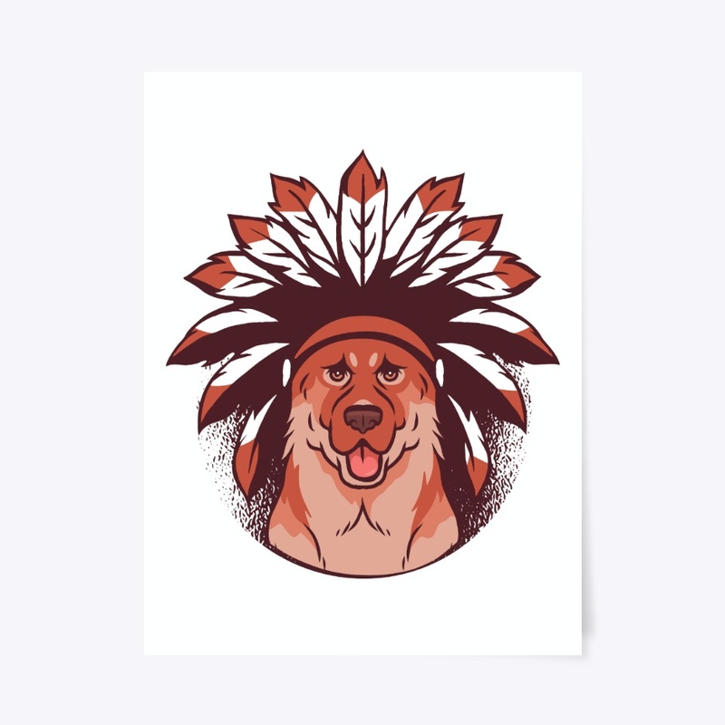 Cute German Shepherd Face For Dog Lover