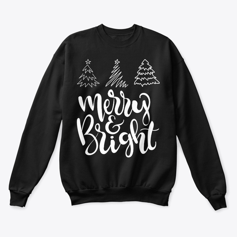 Merry  Bright Christmas Trees Sweatshirt
