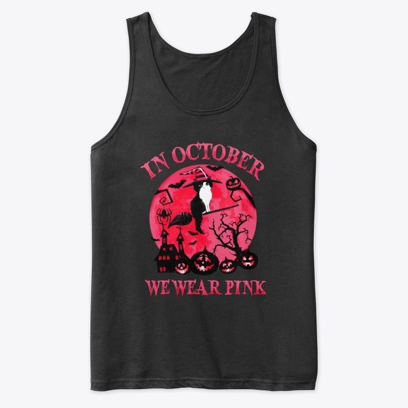 We wear pink in October Cat Halloween