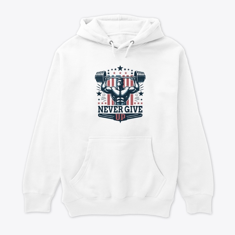  "Never Give Up" Gym T-Shirt