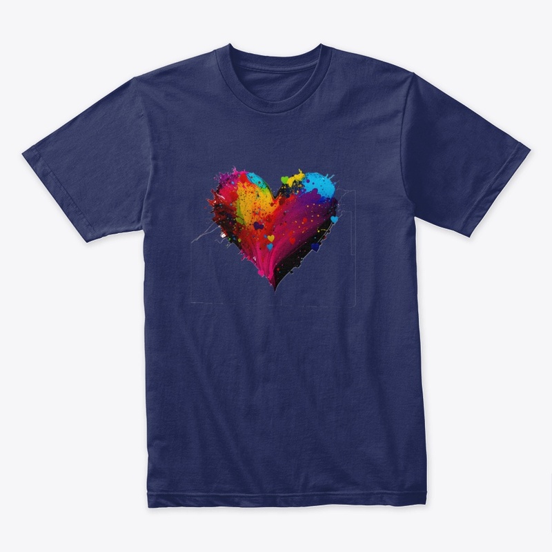 Heart shape design tshirts 