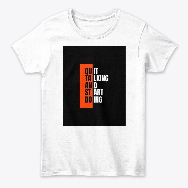 Tee with motivational quote. 
