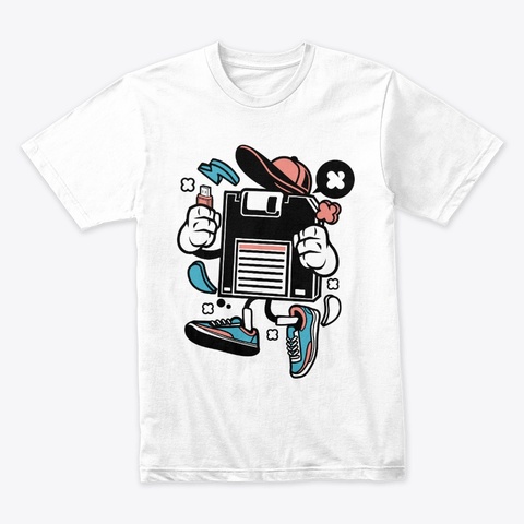 Retro Gamer Explosion Tee White T-Shirt Front
