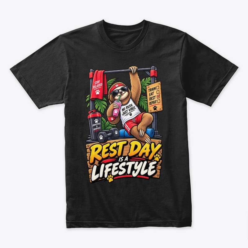 Rest Day Is a Lifestyle Funny Sloth Gym