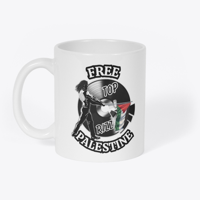 TOP RIZZ LOGO, FREE PALESTINE