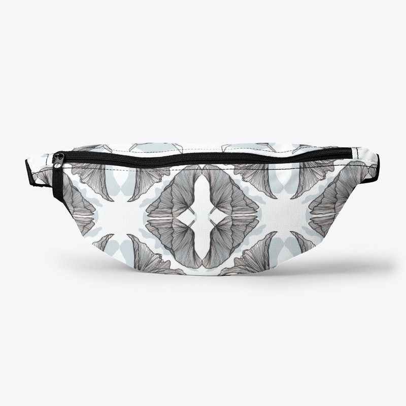 Floral line art pattern mask
