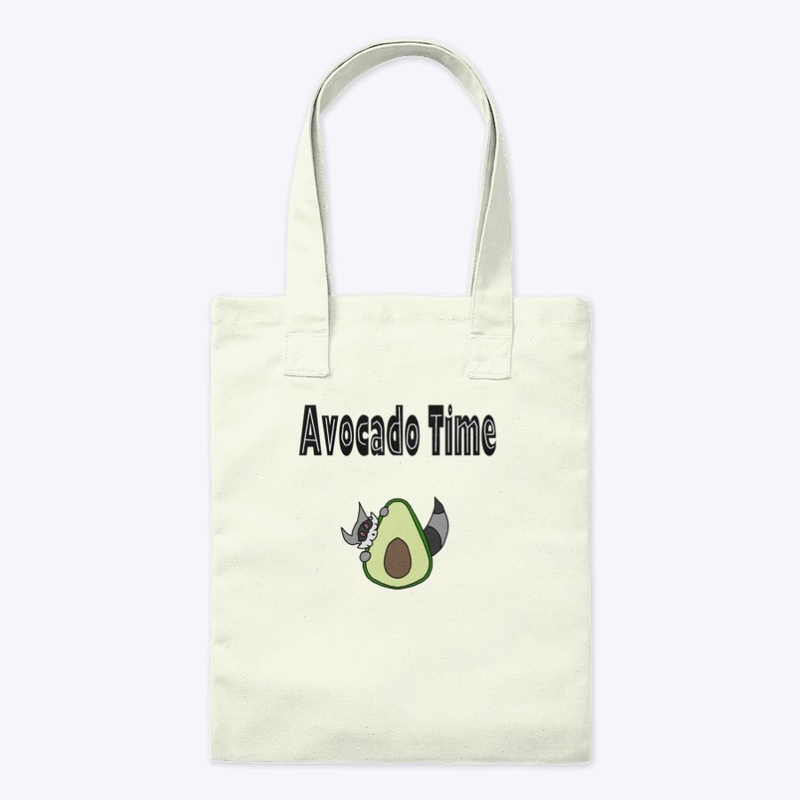Raccoon Avocado Time