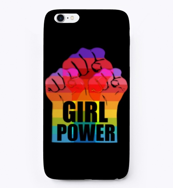 Three fists up for girl power