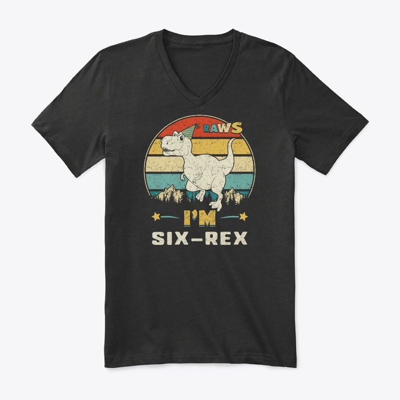 Kids I'm Six-rex 6rd Birthday Boy T Rex 