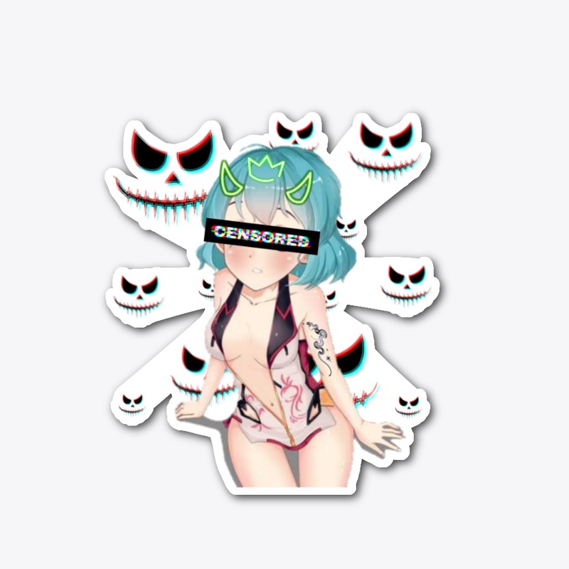 Censored Die Cut Sticker