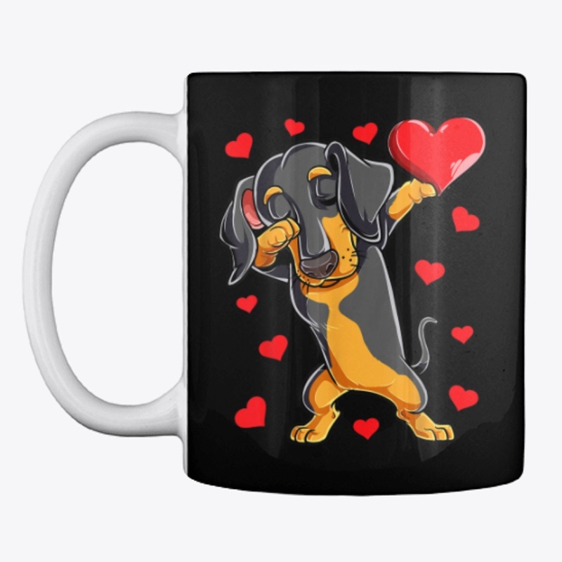 Dabbing Dachshund Valentines Day Shirt