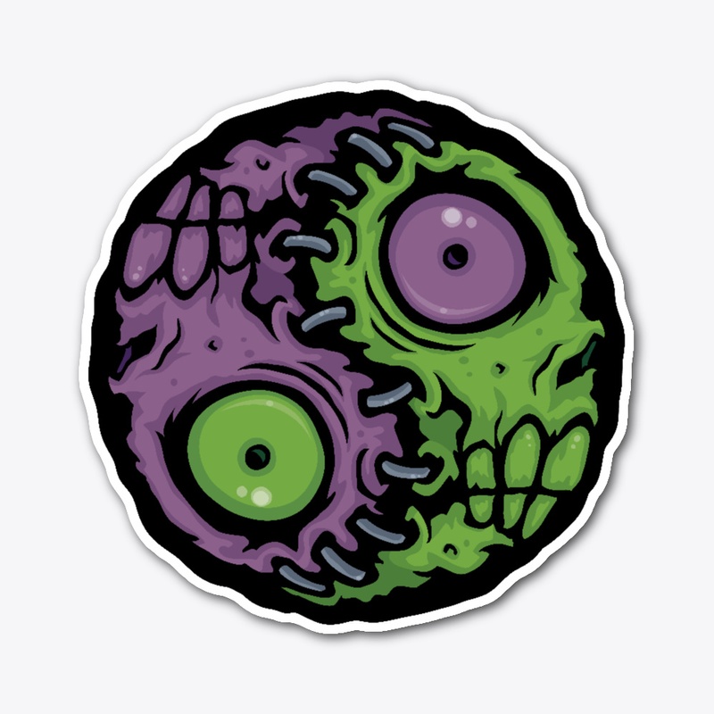 Undead Harmony: Zombie Yin Yang Symbol