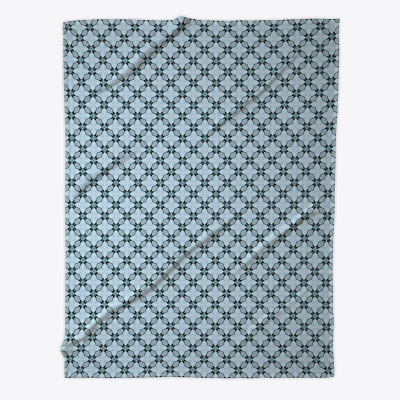 Teal & Black Kaleidoscope 