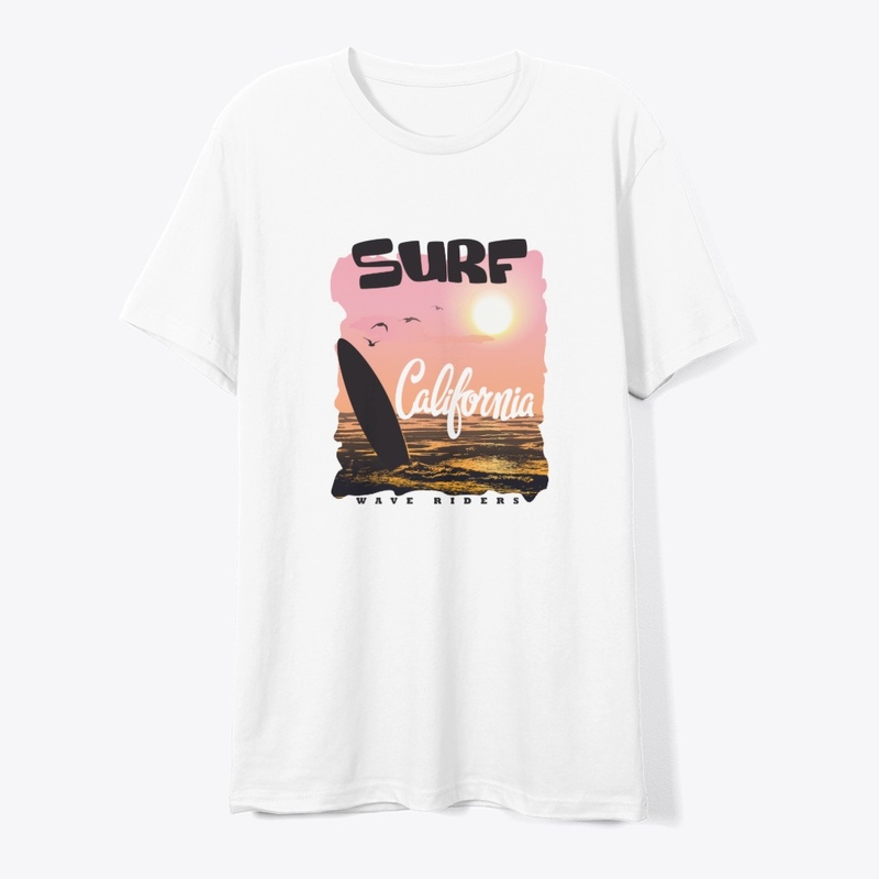 Summer surf t-shirt print.