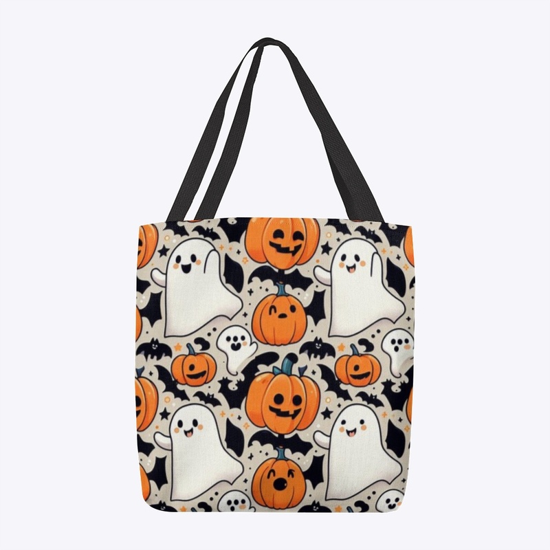 Friendly Halloween Pattern Tote Bag